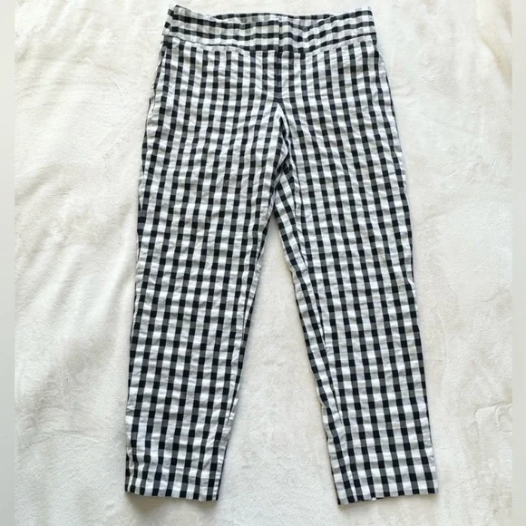 Ann Taylor LOFT Black & White Gingham Checkered Pants - Picture 3 of 5